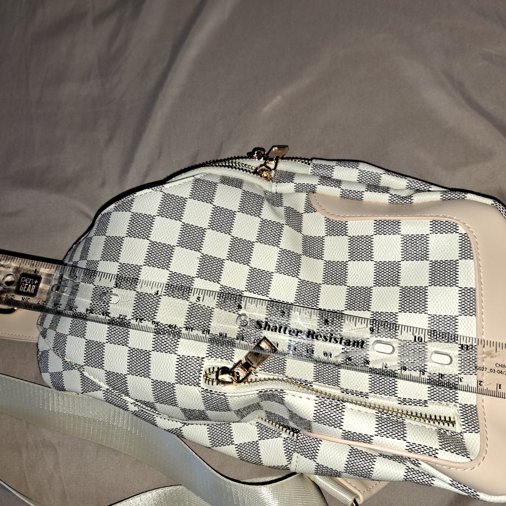 White and Black Crossbody Bag